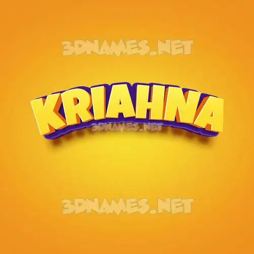 kriahna in Orange Toon style - 3D name wallpaper kriahna in Orange Toon style - 3D name wallpaper