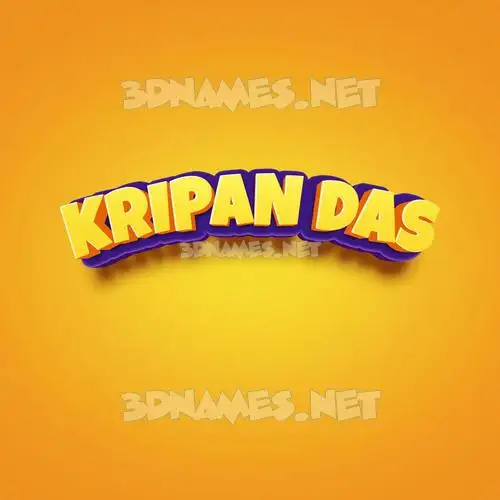 kripan das in Orange Toon style - 3D name wallpaper kripan das in Orange Toon style - 3D name wallpaper