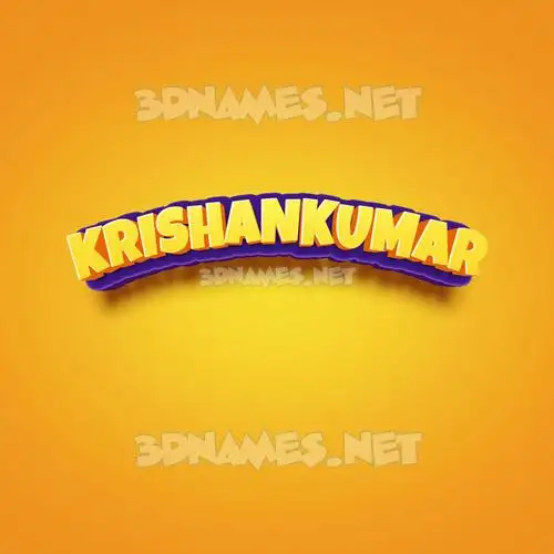 krishankumar in Orange Toon style - 3D name wallpaper