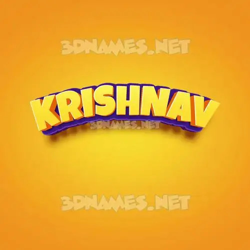 krishnav in Orange Toon style - 3D name wallpaper krishnav in Orange Toon style - 3D name wallpaper