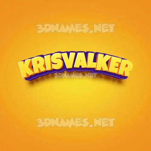 krisvalker in Orange Toon style - 3D name wallpaper krisvalker in Orange Toon style - 3D name wallpaper