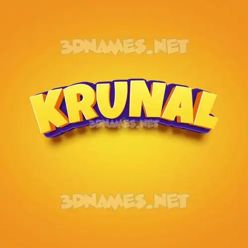 krunal in Orange Toon style - 3D name wallpaper krunal in Orange Toon style - 3D name wallpaper