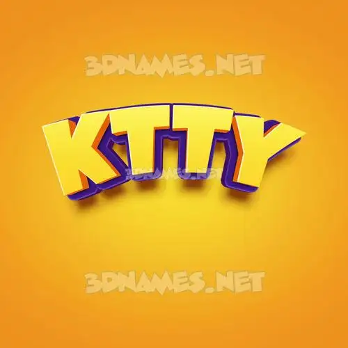 ktty in Orange Toon style - 3D name wallpaper ktty in Orange Toon style - 3D name wallpaper
