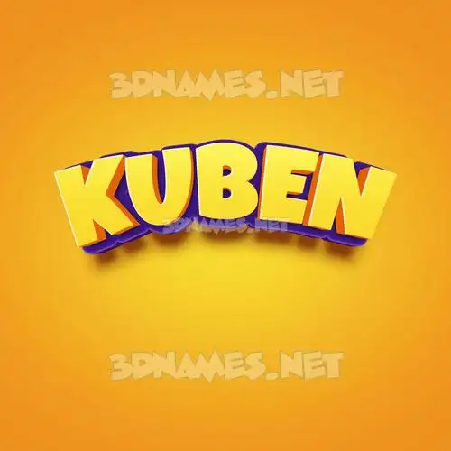 kuben in Orange Toon style - 3D name wallpaper kuben in Orange Toon style - 3D name wallpaper