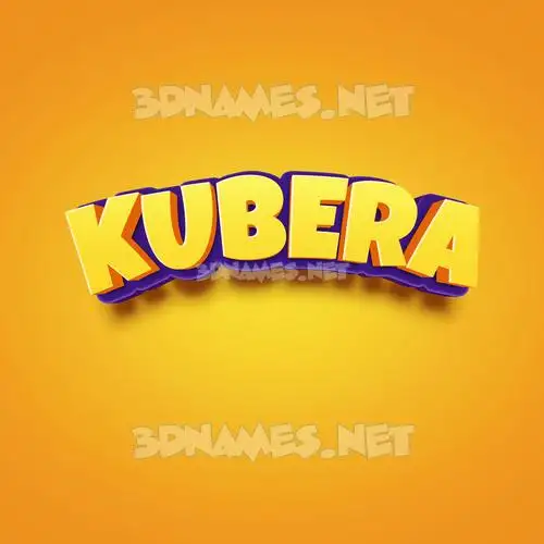 kubera in Orange Toon style - 3D name wallpaper