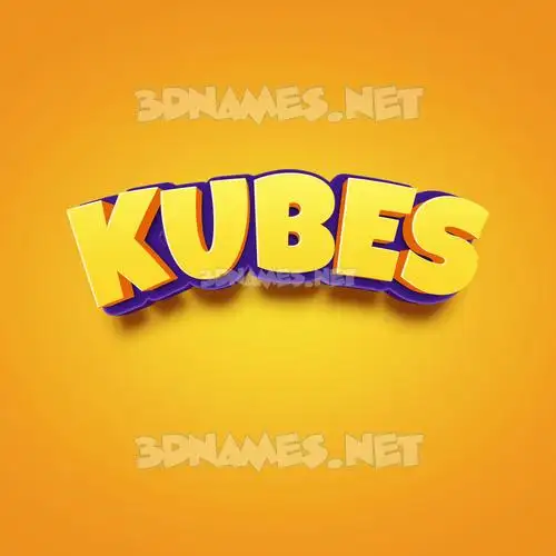 kubes in Orange Toon style - 3D name wallpaper kubes in Orange Toon style - 3D name wallpaper