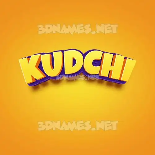 kudchi in Orange Toon style - 3D name wallpaper kudchi in Orange Toon style - 3D name wallpaper