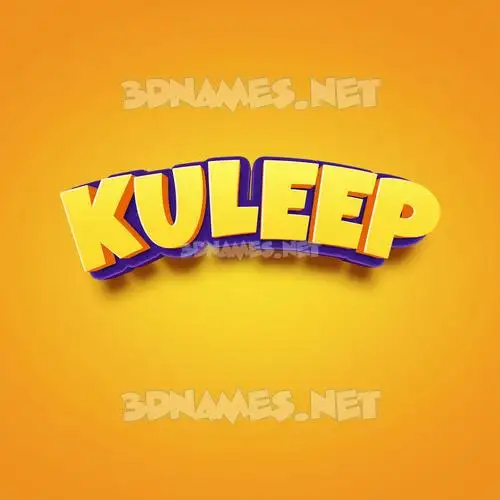 kuleep in Orange Toon style - 3D name wallpaper kuleep in Orange Toon style - 3D name wallpaper