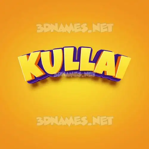kullai in Orange Toon style - 3D name wallpaper kullai in Orange Toon style - 3D name wallpaper