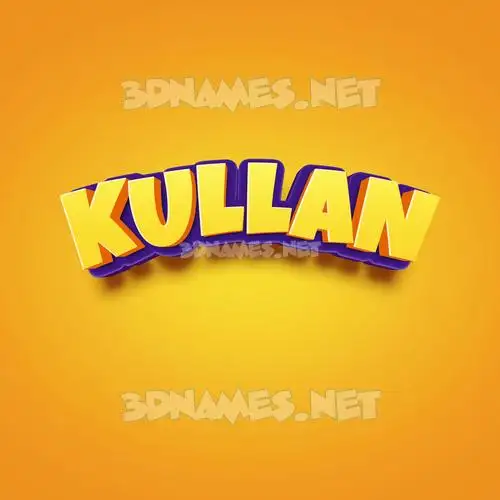 kullan in Orange Toon style - 3D name wallpaper kullan in Orange Toon style - 3D name wallpaper