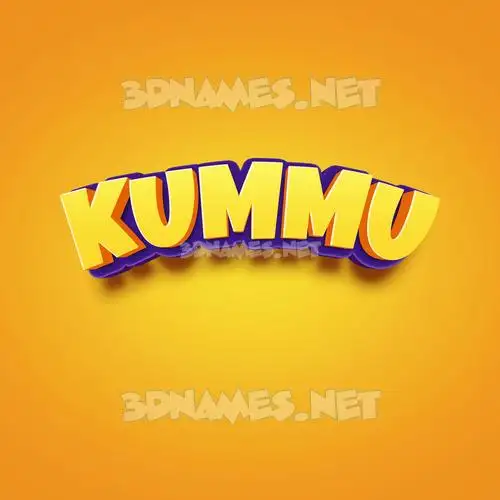 kummu in Orange Toon style - 3D name wallpaper kummu in Orange Toon style - 3D name wallpaper