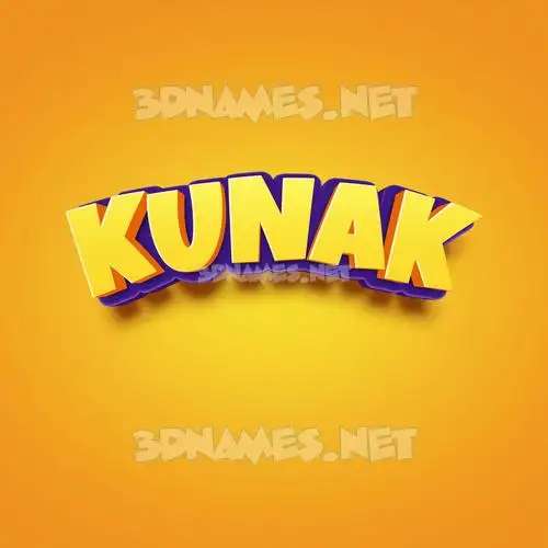 kunak in Orange Toon style - 3D name wallpaper kunak in Orange Toon style - 3D name wallpaper