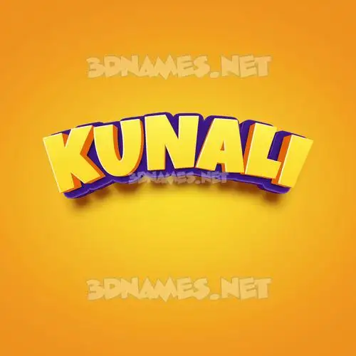 kunali in Orange Toon style - 3D name wallpaper kunali in Orange Toon style - 3D name wallpaper