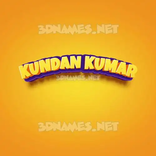 kundan kumar in Orange Toon style - 3D name wallpaper kundan kumar in Orange Toon style - 3D name wallpaper