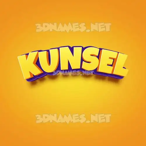 kunsel in Orange Toon style - 3D name wallpaper kunsel in Orange Toon style - 3D name wallpaper