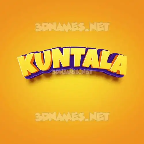 kuntala in Orange Toon style - 3D name wallpaper kuntala in Orange Toon style - 3D name wallpaper