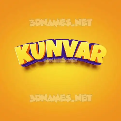kunvar in Orange Toon style - 3D name wallpaper kunvar in Orange Toon style - 3D name wallpaper