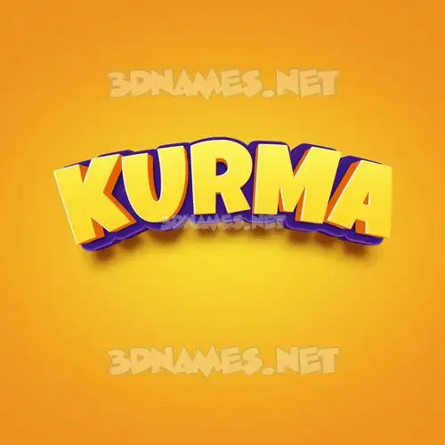 kurma in Orange Toon style - 3D name wallpaper kurma in Orange Toon style - 3D name wallpaper