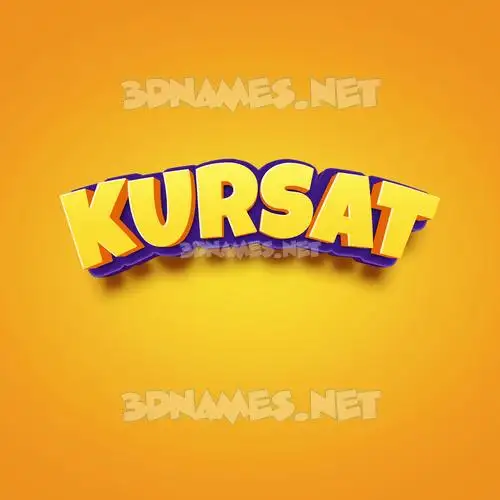 kursat in Orange Toon style - 3D name wallpaper kursat in Orange Toon style - 3D name wallpaper