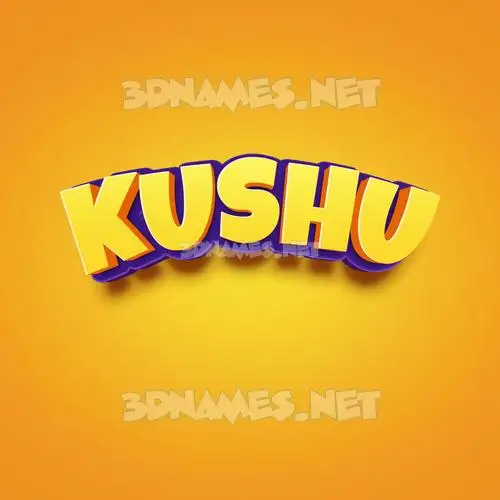 kushu in Orange Toon style - 3D name wallpaper kushu in Orange Toon style - 3D name wallpaper