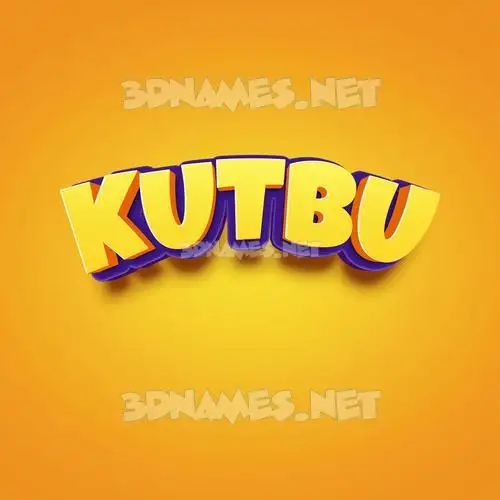 kutbu in Orange Toon style - 3D name wallpaper kutbu in Orange Toon style - 3D name wallpaper
