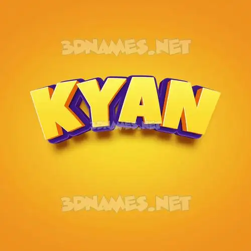 kyan in Orange Toon style - 3D name wallpaper kyan in Orange Toon style - 3D name wallpaper