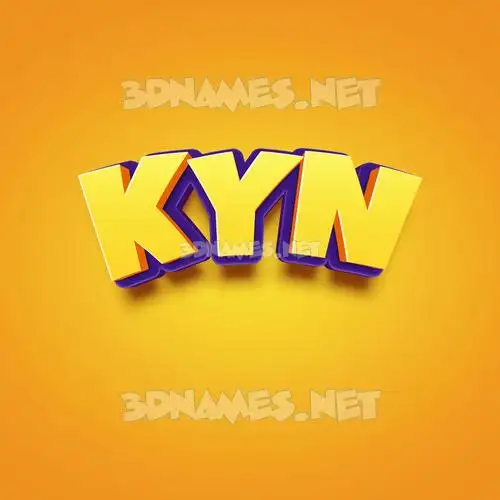 kyn in Orange Toon style - 3D name wallpaper kyn in Orange Toon style - 3D name wallpaper