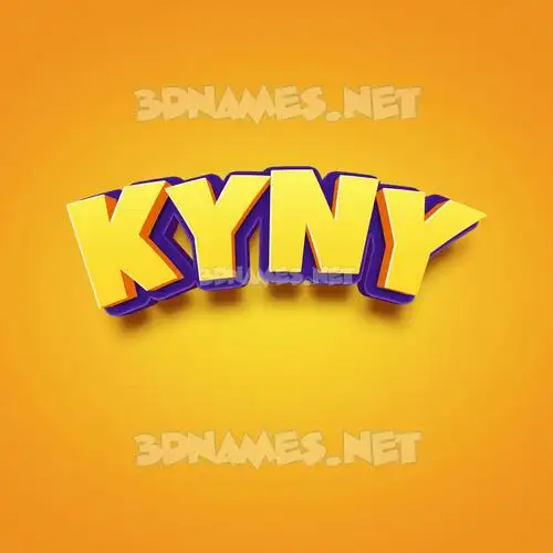 kyny in Orange Toon style - 3D name wallpaper kyny in Orange Toon style - 3D name wallpaper