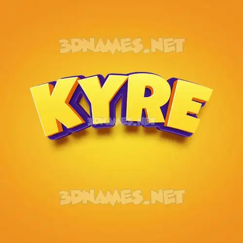 kyre in Orange Toon style - 3D name wallpaper kyre in Orange Toon style - 3D name wallpaper