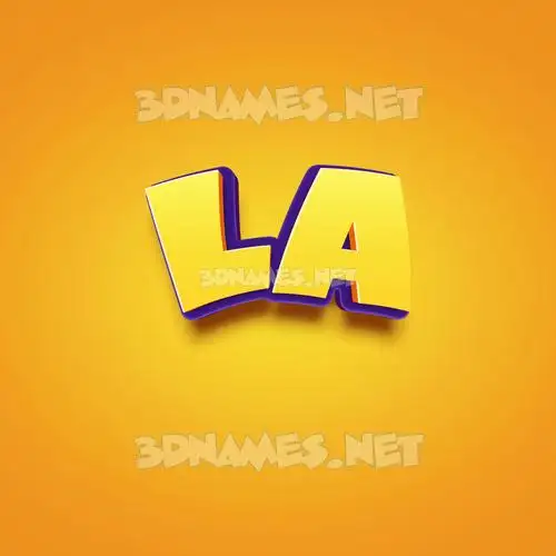 la in Orange Toon style - 3D name wallpaper la in Orange Toon style - 3D name wallpaper