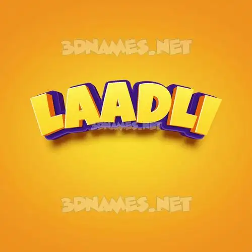 laadli in Orange Toon style - 3D name wallpaper laadli in Orange Toon style - 3D name wallpaper