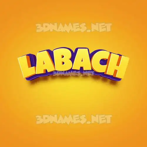 labach in Orange Toon style - 3D name wallpaper labach in Orange Toon style - 3D name wallpaper