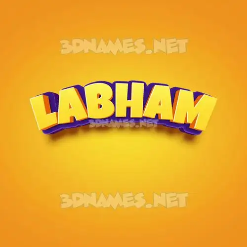 labham in Orange Toon style - 3D name wallpaper