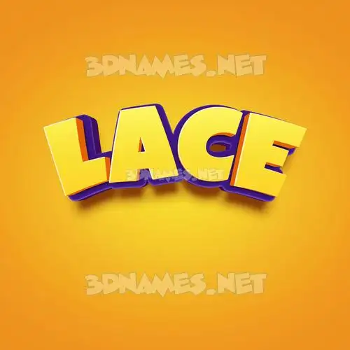 lace in Orange Toon style - 3D name wallpaper lace in Orange Toon style - 3D name wallpaper