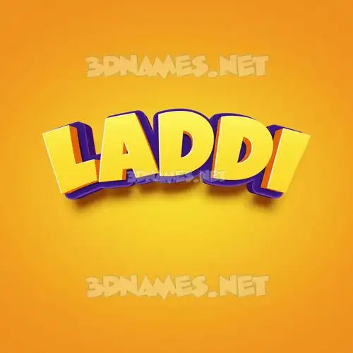 laddi in Orange Toon style - 3D name wallpaper laddi in Orange Toon style - 3D name wallpaper