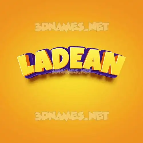 ladean in Orange Toon style - 3D name wallpaper ladean in Orange Toon style - 3D name wallpaper