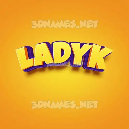 ladyk in Orange Toon style - 3D name wallpaper ladyk in Orange Toon style - 3D name wallpaper