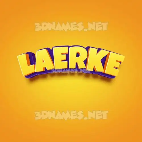 laerke in Orange Toon style - 3D name wallpaper laerke in Orange Toon style - 3D name wallpaper