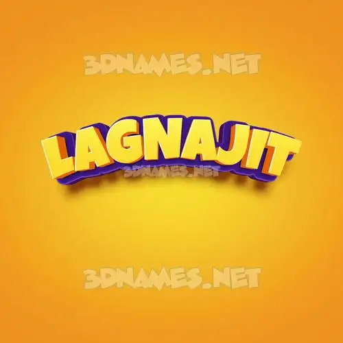 lagnajit in Orange Toon style - 3D name wallpaper