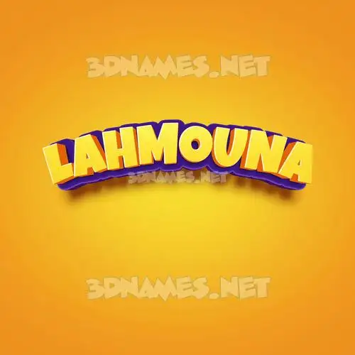 lahmouna in Orange Toon style - 3D name wallpaper lahmouna in Orange Toon style - 3D name wallpaper