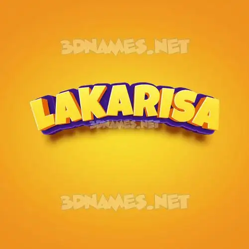 lakarisa in Orange Toon style - 3D name wallpaper lakarisa in Orange Toon style - 3D name wallpaper