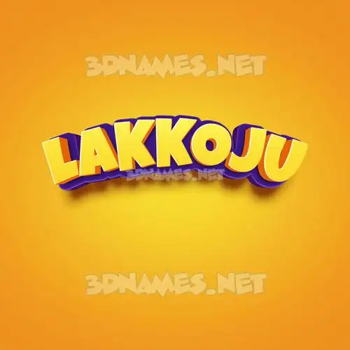 lakkoju in Orange Toon style - 3D name wallpaper lakkoju in Orange Toon style - 3D name wallpaper