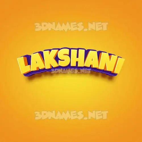 lakshani in Orange Toon style - 3D name wallpaper