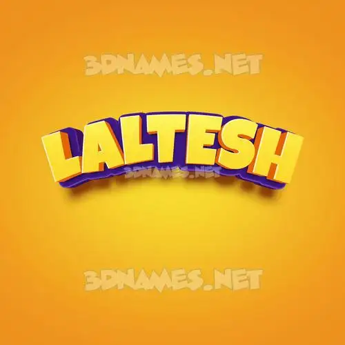 laltesh in Orange Toon style - 3D name wallpaper