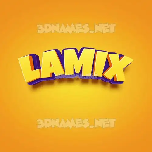 lamix in Orange Toon style - 3D name wallpaper lamix in Orange Toon style - 3D name wallpaper