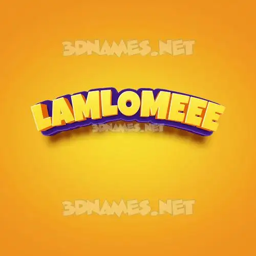 lamlomeee in Orange Toon style - 3D name wallpaper lamlomeee in Orange Toon style - 3D name wallpaper