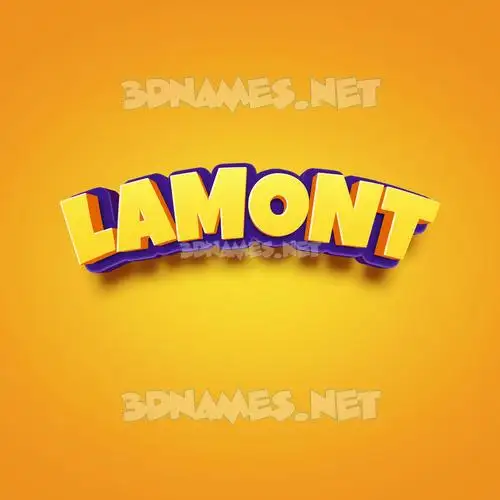 lamont in Orange Toon style - 3D name wallpaper