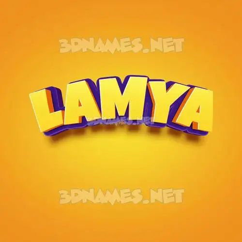 lamya in Orange Toon style - 3D name wallpaper lamya in Orange Toon style - 3D name wallpaper