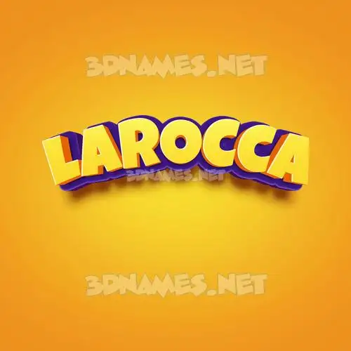 larocca in Orange Toon style - 3D name wallpaper