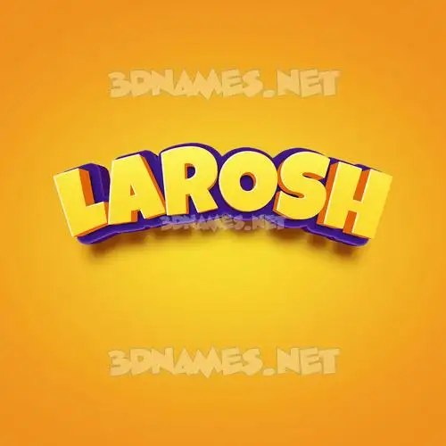 larosh in Orange Toon style - 3D name wallpaper larosh in Orange Toon style - 3D name wallpaper